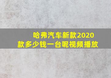 哈弗汽车新款2020款多少钱一台呢视频播放