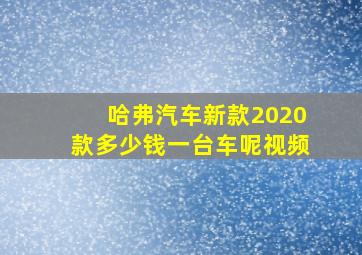 哈弗汽车新款2020款多少钱一台车呢视频