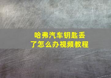 哈弗汽车钥匙丢了怎么办视频教程