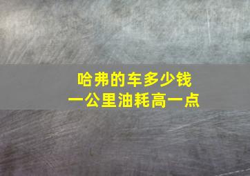 哈弗的车多少钱一公里油耗高一点