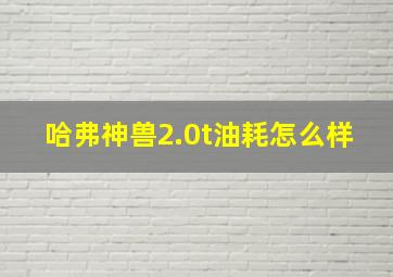 哈弗神兽2.0t油耗怎么样