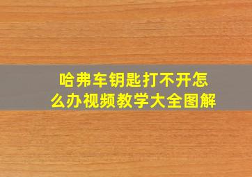 哈弗车钥匙打不开怎么办视频教学大全图解