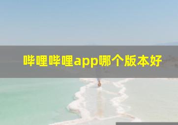 哔哩哔哩app哪个版本好