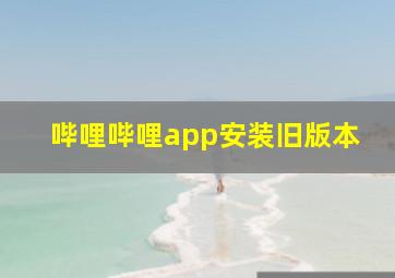 哔哩哔哩app安装旧版本