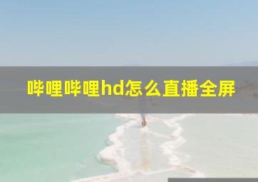 哔哩哔哩hd怎么直播全屏