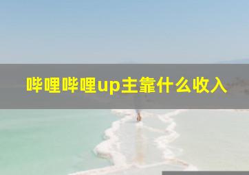 哔哩哔哩up主靠什么收入