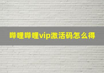 哔哩哔哩vip激活码怎么得