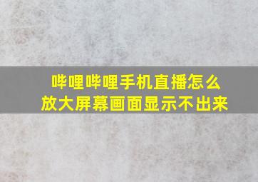 哔哩哔哩手机直播怎么放大屏幕画面显示不出来