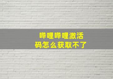 哔哩哔哩激活码怎么获取不了