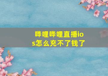 哔哩哔哩直播ios怎么充不了钱了