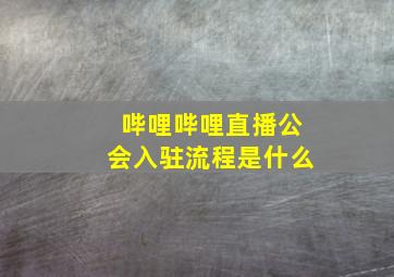 哔哩哔哩直播公会入驻流程是什么