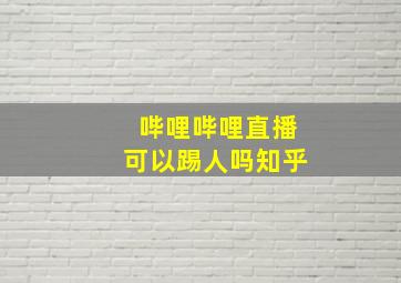 哔哩哔哩直播可以踢人吗知乎