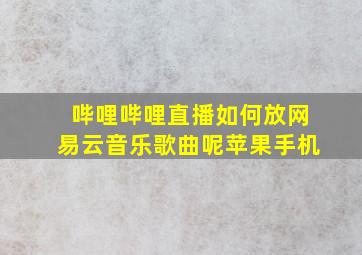 哔哩哔哩直播如何放网易云音乐歌曲呢苹果手机