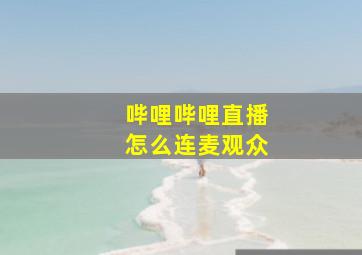 哔哩哔哩直播怎么连麦观众