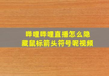 哔哩哔哩直播怎么隐藏鼠标箭头符号呢视频