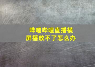 哔哩哔哩直播横屏播放不了怎么办