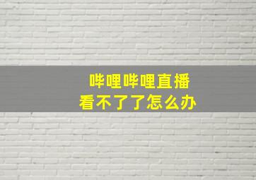 哔哩哔哩直播看不了了怎么办