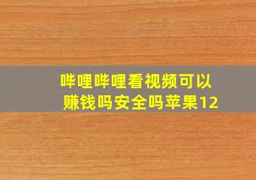 哔哩哔哩看视频可以赚钱吗安全吗苹果12