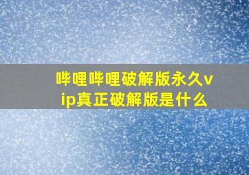 哔哩哔哩破解版永久vip真正破解版是什么