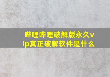 哔哩哔哩破解版永久vip真正破解软件是什么