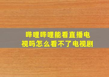 哔哩哔哩能看直播电视吗怎么看不了电视剧