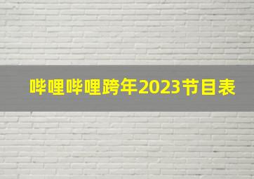 哔哩哔哩跨年2023节目表