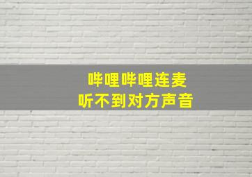 哔哩哔哩连麦听不到对方声音