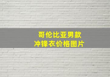 哥伦比亚男款冲锋衣价格图片