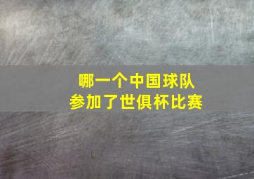 哪一个中国球队参加了世俱杯比赛