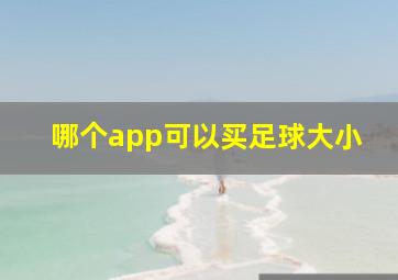 哪个app可以买足球大小