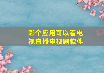 哪个应用可以看电视直播电视剧软件