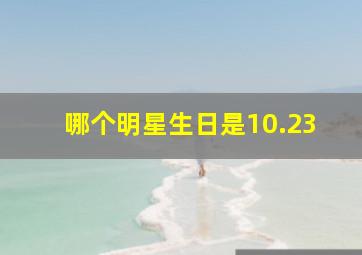 哪个明星生日是10.23