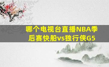 哪个电视台直播NBA季后赛快船vs独行侠G5