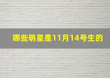 哪些明星是11月14号生的