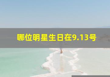 哪位明星生日在9.13号