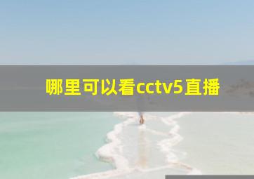 哪里可以看cctv5直播