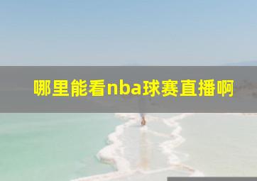 哪里能看nba球赛直播啊