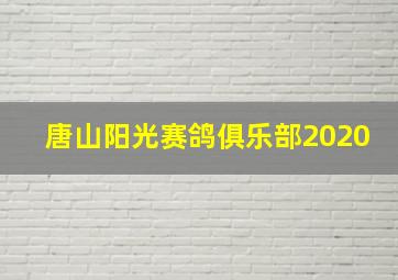 唐山阳光赛鸽俱乐部2020