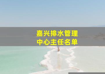 嘉兴排水管理中心主任名单