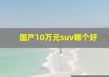 国产10万元suv哪个好