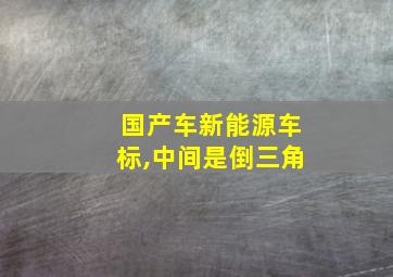 国产车新能源车标,中间是倒三角