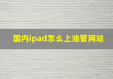 国内ipad怎么上油管网站