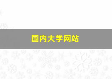 国内大学网站