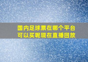 国内足球票在哪个平台可以买呢现在直播回放