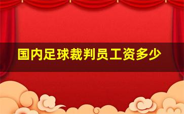 国内足球裁判员工资多少