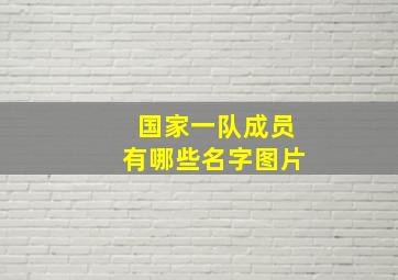 国家一队成员有哪些名字图片