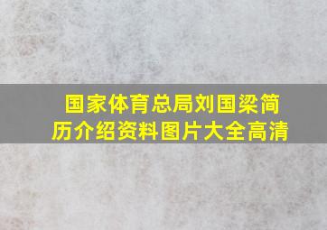 国家体育总局刘国梁简历介绍资料图片大全高清