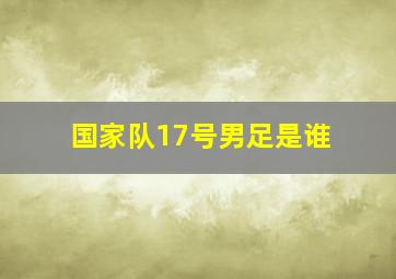 国家队17号男足是谁