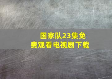 国家队23集免费观看电视剧下载