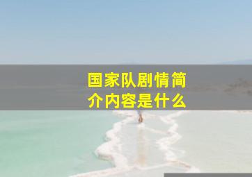 国家队剧情简介内容是什么